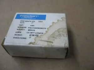 NIB ASHCROFT 20W-1005-PH-02L 100# ABS GAUGE 0-100PSI BTM 1/4NPT P9180 - Picture 1 of 3