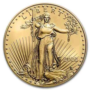 2022 1/10 Troy Oz American Gold Eagle Coin BU In Peel & Seal Flip - Picture 1 of 5
