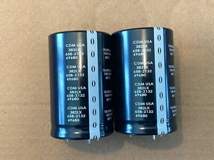 2 New 18000 uf 100v CDE Main Filter Capacitors fr Kenwood KR-9400 EXACT FIT 50mm - Picture 1 of 6