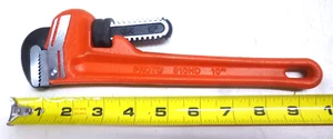 NEW! PROTO Pipe Wrench, Cast Iron, Jaw Capacity 1-1/2", OAL 10", J810HD - Picture 1 of 2
