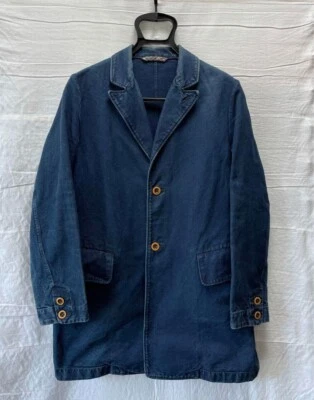 Chaqueta a medida teñida índigo 45 rpm para hombre talla 3 L ropa exterior equivalente de Japón Foto 1 de 4