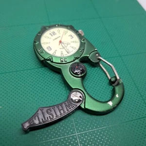 Dakota Watch Company Whistle Clip Compass Survival Sport Outdoor Analog Green - Picture 1 of 5