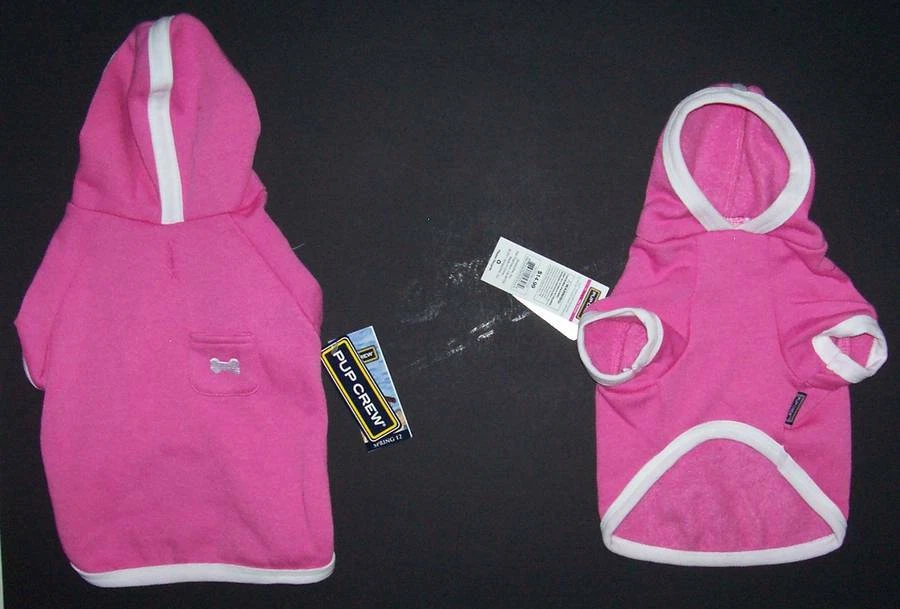 Pup Crew Pink Hoodie w embroidered Bone Pocket Dog XS or L SimplyShe Petco NWT - Image 1 of 1