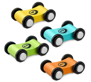 4 Pieces Wooden Car Ramp Race Track Toys for Aged 1 2 3, Christmas Party Present - Picture 1 of 7
