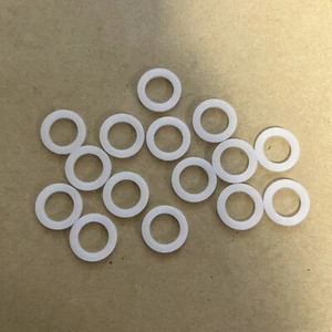 15 Stück Fitschenringe 13x19x2mm Weiß Türringe Kunststoff / Nr.162 - Bild 1 von 2