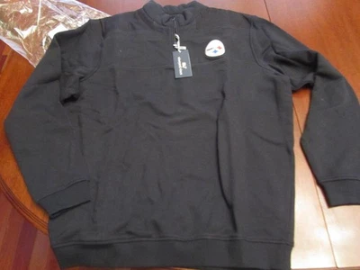 Sudadera Pullover Vineyard Vines Shep Pittsburgh Steelers 1/4 Cremallera Negra Nueva con Etiquetas L Foto 1 de 4
