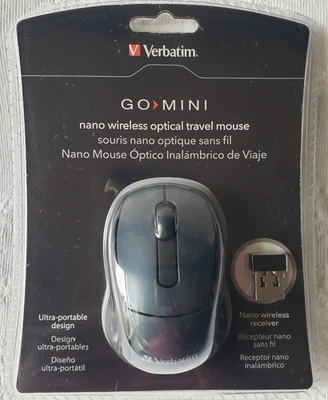 Verbatim Go Mini Nano Wireless Optical Travel Mouse 97470 - Image 1 of 4