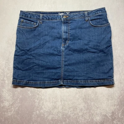 Lee 牛仔裙裤 22 码蓝色牛仔裤中腰 — 第 1/4 张图片
