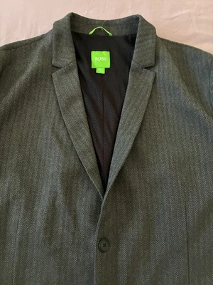 Men's HUGO BOSS Black Gray Herringbone Jacket Blazer 44R 44 REG NWoT - Image 1 of 4