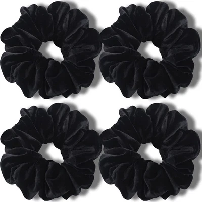 Crujientes extra grandes para cabello grueso de mujer, terciopelo premium suave Jumbo Scru... Foto 1 de 4