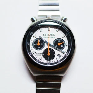 Citizen RECORD LABEL Tsuno Chrono AN3660-81A Bullhead Stainless Steel Watch - Picture 1 of 24