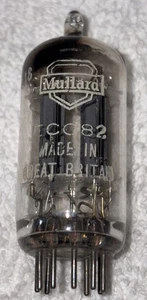 Mullard 12AU7 Long Plate Square Getter Vacuum Tube Amplitrex Tested 70/81% - Picture 1 of 6
