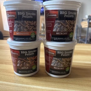 Smoking Wood BBQ Pellets (Apple, Cherry, Hickory, Mesquite)- 4 Pack of Pints - Picture 1 of 6
