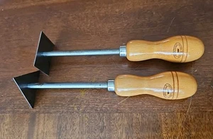 Crown Tools 2 Piece Wooden Handle Shave Hooks made in Sheffield England - Picture 1 of 4