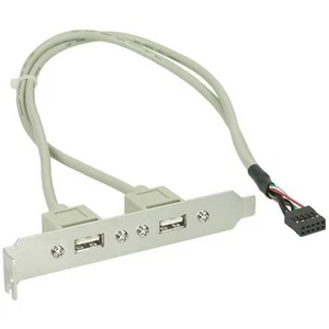 InLine USB Slotblech 1x 10pol Buchse 2x USB Buchse TypA - Bild 1 von 1