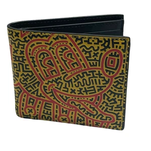 Coach Disney Mickey Mouse X Keith Haring Double Billfold Wallet NWOT - Picture 1 of 7