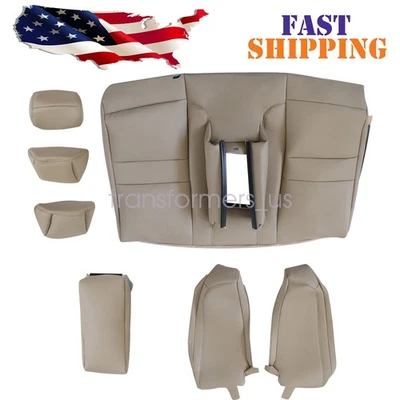 2008-2012 For Honda Accord Rear Bench Lean Back Headrest Leather Seat Cover Tan - Image 1 of 4