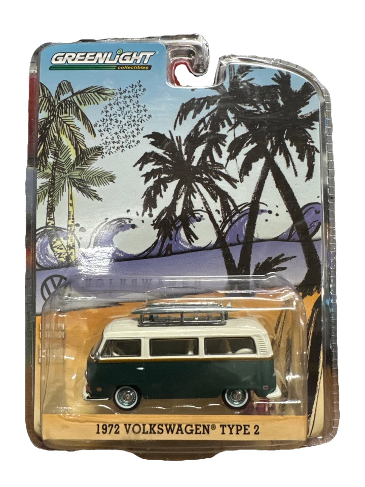 Greenlight 1/64 Green Machine Chase 1972 Volkswagen tipo 2 furgoneta ventana #0068 Foto 1 de 2