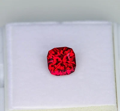 8.22 Ct GIE Certified Natural Mozambique Red Ruby Cushion Cut Loose Gemstone - Image 1 of 2