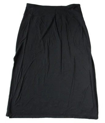 Athleta Oceana Midi Black Knit Skirt Side Slit 591350 L Large - Image 1 of 4