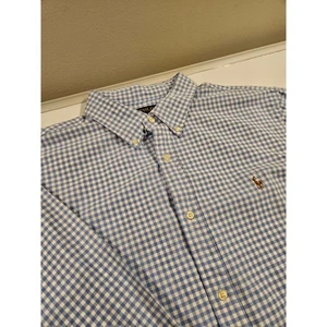 Polo Ralph Lauren Herren Classic Fit Gingham Button Down Hemd Blau Weiß XXL - Bild 1 von 10