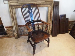 Chair stunning Victorian Windsor armchair Yew & Elm c1840 - Picture 1 of 14