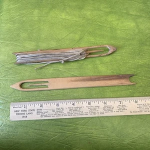 NET MAKING & MENDING SHUTTLE Michigan  COLLECTION ANTIQUE FISH NET TOOL - Picture 1 of 7