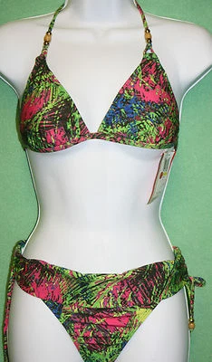 Traje de baño Ella Moss Isla traje de baño verde azul rosa bikini 2 piezas traje de baño nuevo Foto 1 de 4