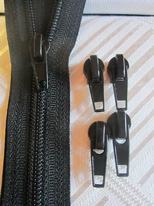 (2,80€ / Stück) 2 Schieber 5 mm Kunststoff YKK usw Reißverschlüsse   (SSS1) - Picture 1 of 1