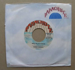 Sidney Barnes 1978 Parachute Promo 45rpm "Hold On I'm Coming" Rotary Connection - Imagen 1 de 2