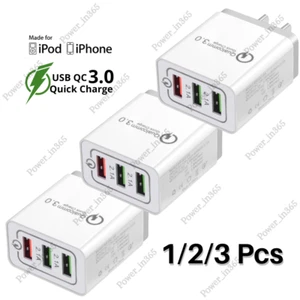 USB QC3.0 Wall Fast Charger Power Adapter Cube For iPhone Android Google Samsung - Picture 1 of 10