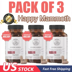 3x Happy Mammuthormon Harmonie natürliche hormonelle Unterstützung für Frauen 72 Kapseln - Bild 1 von 12