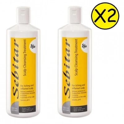 Sebitar Scalp Treatment 500ml X 2 Bot Coal Tar For Itching Scalp used as Shampoo - image 1 of 2