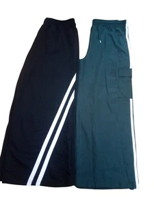 2 Stück Xtra Wide Leg 90s Y2k Indie Baumwolle grün und schwarz Cargo Jogginghose XXL - Bild 1 von 8