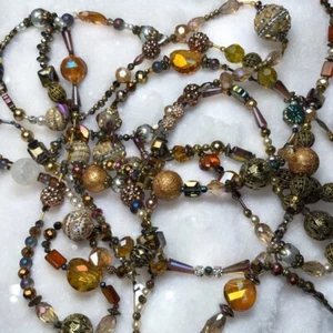 New Artisan Made Czech Glass Bead ''Olde World'' Christmas Garland 6 ft. - Picture 1 of 8
