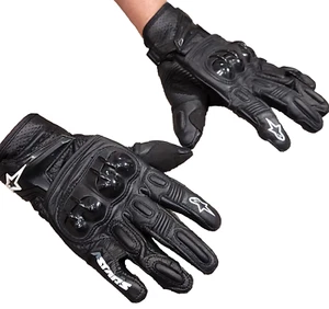 Alpinestars GP-X GPX Motorbike Motorcycle Gloves Black Leather Size Medium - Picture 1 of 7