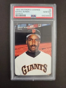 Barry Bonds 1993 Mother's Cookies Stadium Giveaway PSA 10 #4 Giants - Picture 1 of 2