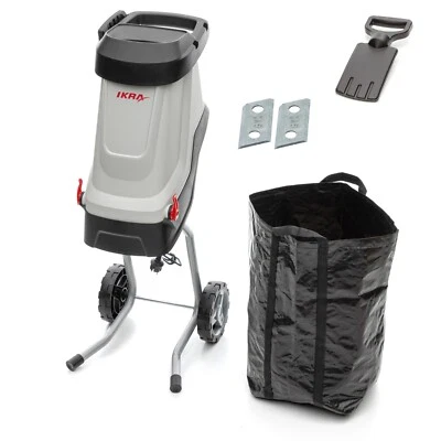 IKRA Elektro Messerhäcksler Gartenhäcksler Fangsack 45 L Ast Ø 45 mm IMH 2800 W - Bild 1 von 4