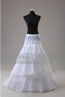  Vestido de niña enagua promoción nupcial aro crinolina enagua sin cordones tren de 3 aros Foto 1 de 4