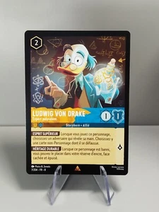 Carte LORCANA FR - Chapitre 8 7/204 Ludwig Von Drake Rare non Foil Neuf - Imagen 1 de 2
