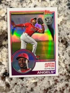 2018 TOPPS CHROME 1983 REFRACTOR CARD ANGELS JUSTIN UPTON #90 - Picture 1 of 1
