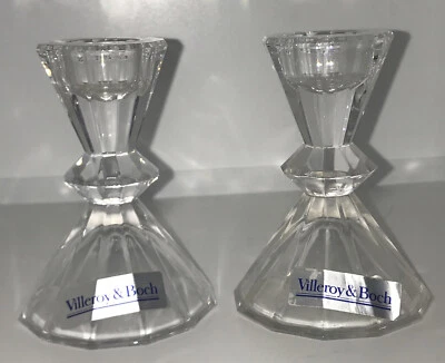 "Juego de candelabros de vidrio artístico VILLEROY & BOCH. 3,5""" Foto 1 de 3