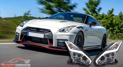 Se adapta a 09-21 Nissan R35 GTR GT-R LED DRL Faros Actualización 09-16 a 17+ Faro Foto 1 de 4