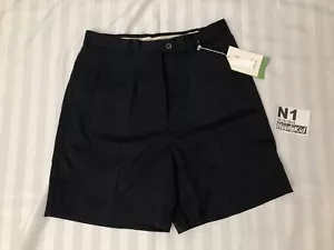NEU Cutter & Buck Damenshorts Größe 6 neu mit Etikett schwarz plissiert vorne Golftaschen🔥N1 - Bild 1 von 10