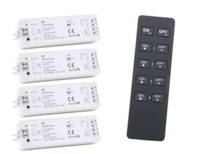 4 Zonen Profi Mesh LED Funk Dimmer Controller 5-36V Fernbedienung MemoryFunktion - Picture 1 of 8