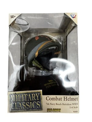 Die Cast Military Classics 1:4 Combat Helmet 7th Navy Beach Battalion WWII - Image 1 of 3