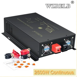 2500W Pure Sine Wave Inverter 12V to 110V 120V Power Car Camp Home Truck Motor - Picture 1 of 8