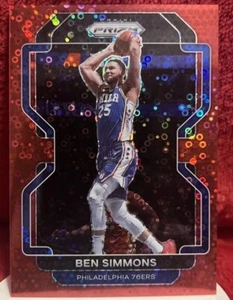 Ben Simmons 80/100 Red Disco Fast Break No 199 2021 Prizm Numbered - Bild 1 von 4