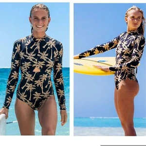 Nuevo con etiquetas Traje de baño de una pieza Rip Curl Kindred Palms manga larga talla mediana - Imagen 1 de 7