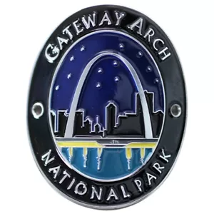 Gateway Arch National Park Walking Stick Medallion - St. Louis Missouri Badge - Picture 1 of 2